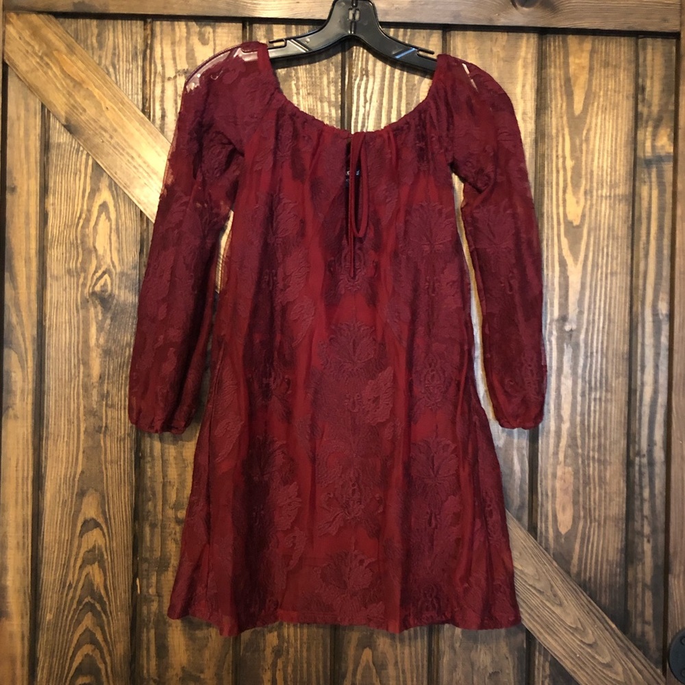 For Love and Lemons off shoulder sangria dress
